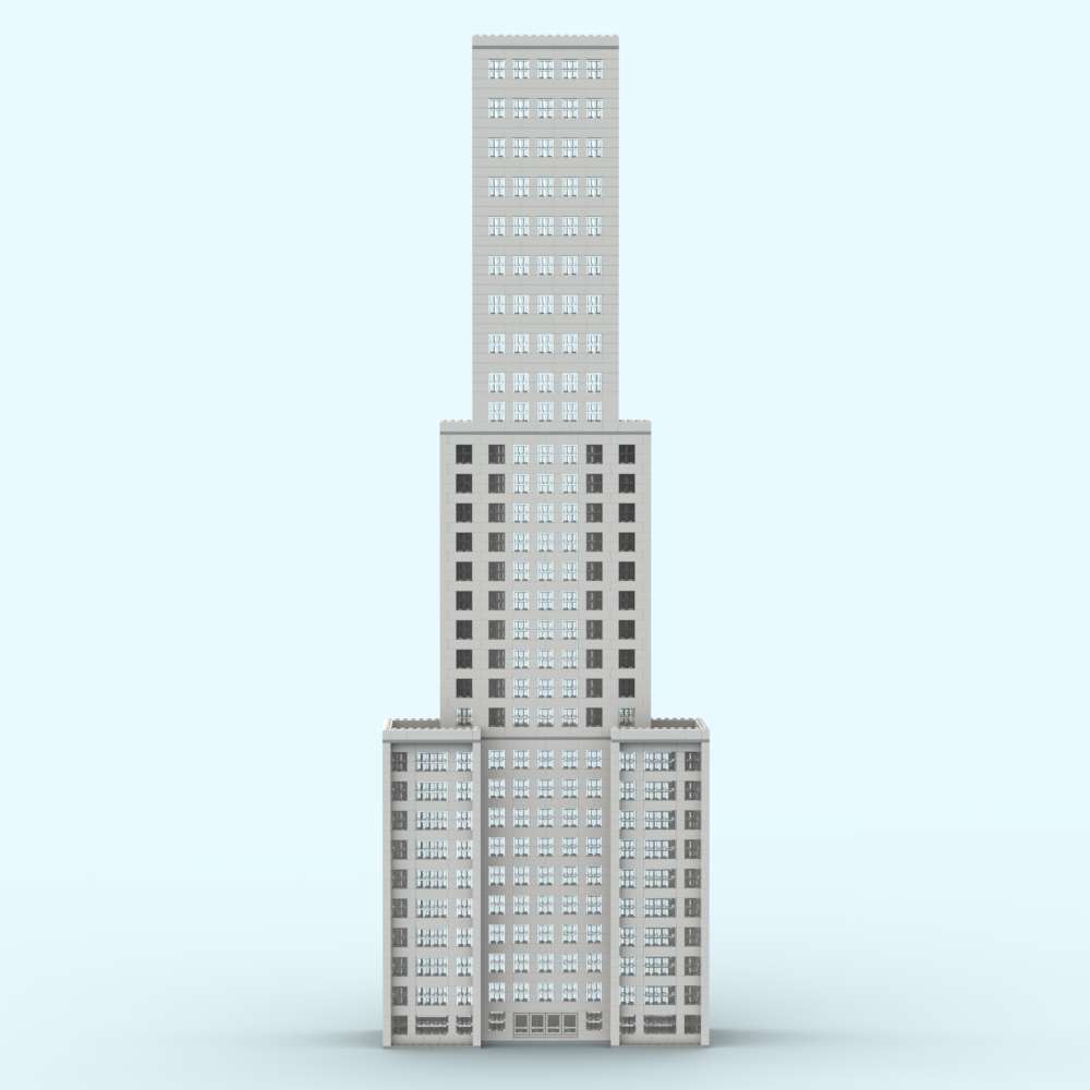 MOC – Lego System Samsonite White Large Tower Building