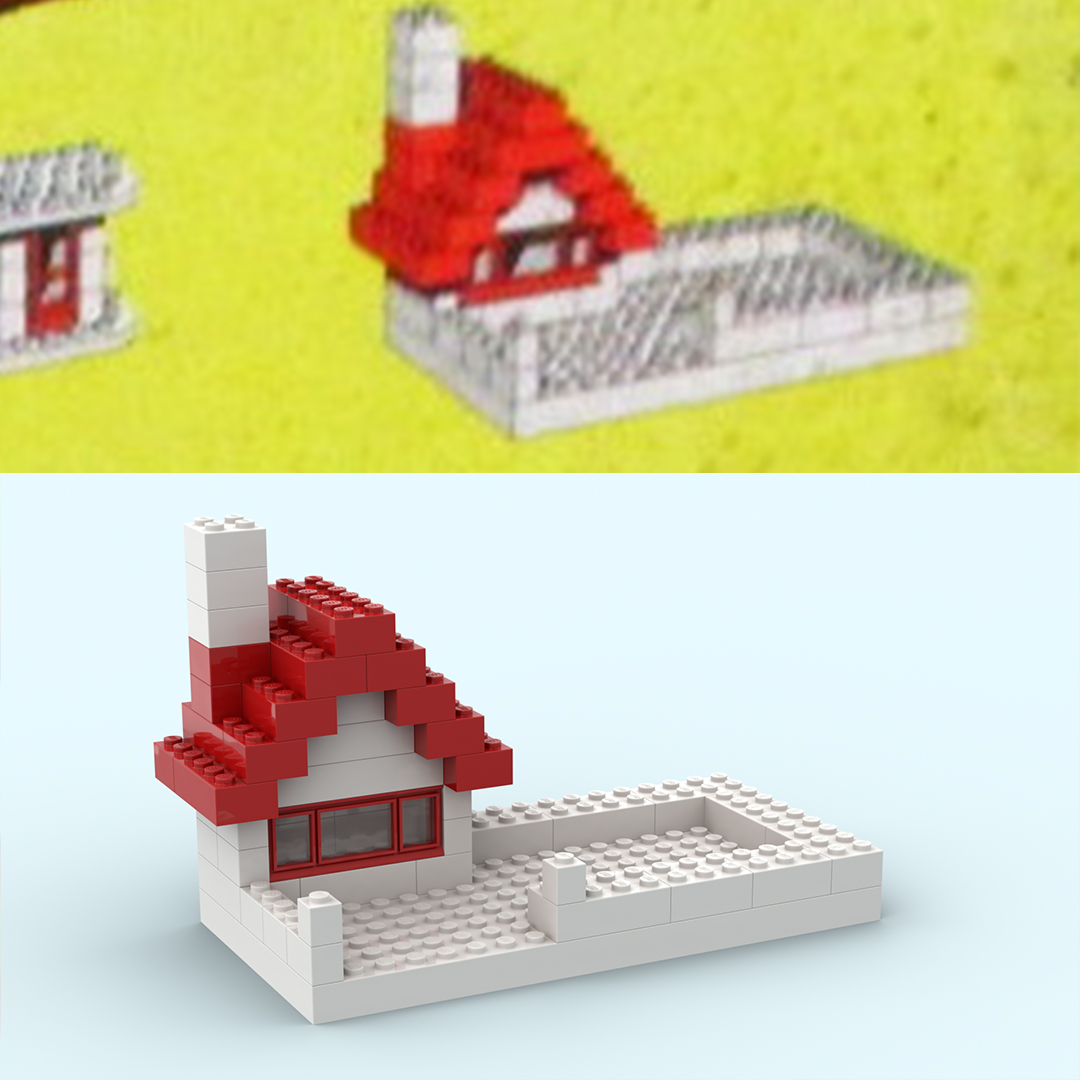 810-4 Lego System Town Plan Box : Tiny house with open garden