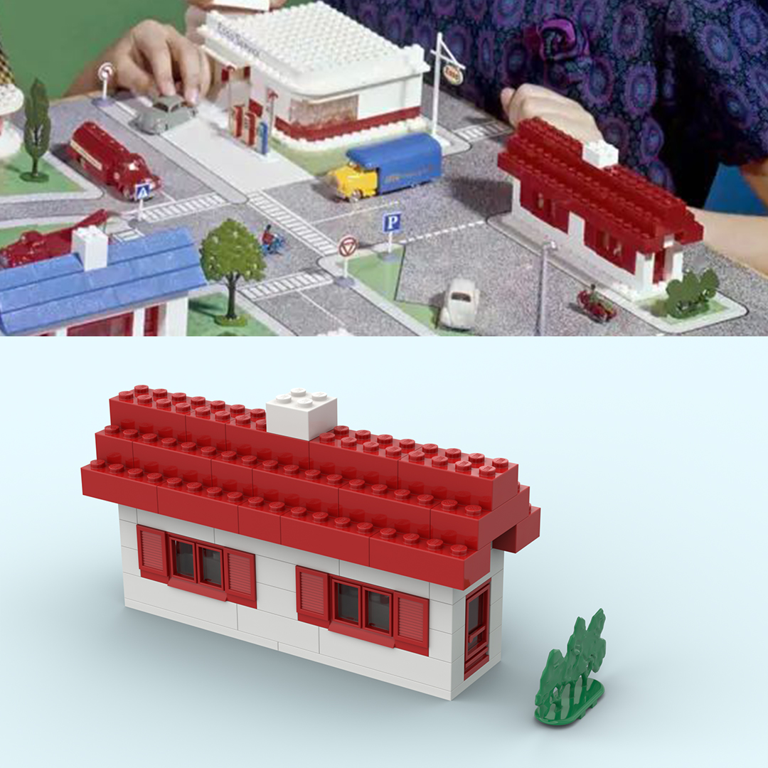 Town Plan : Long house with old style roof