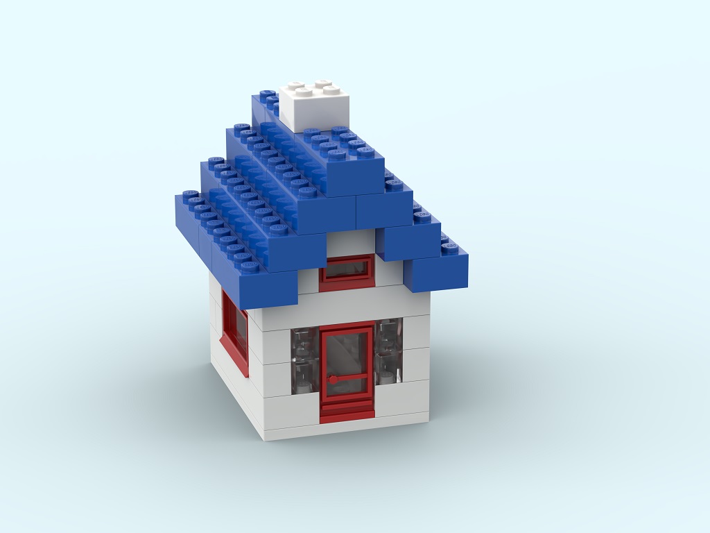 Small Blue Roof House