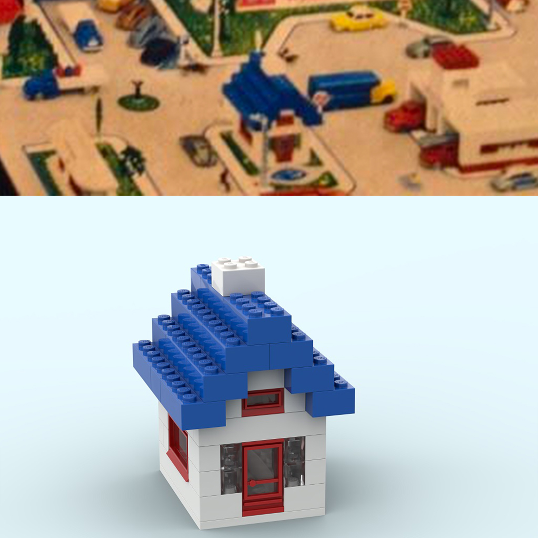 Town Gift Package : Small Blue Roof Town House