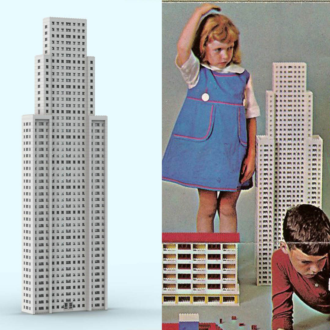 Lego System by Samsonite High White Skyscraper