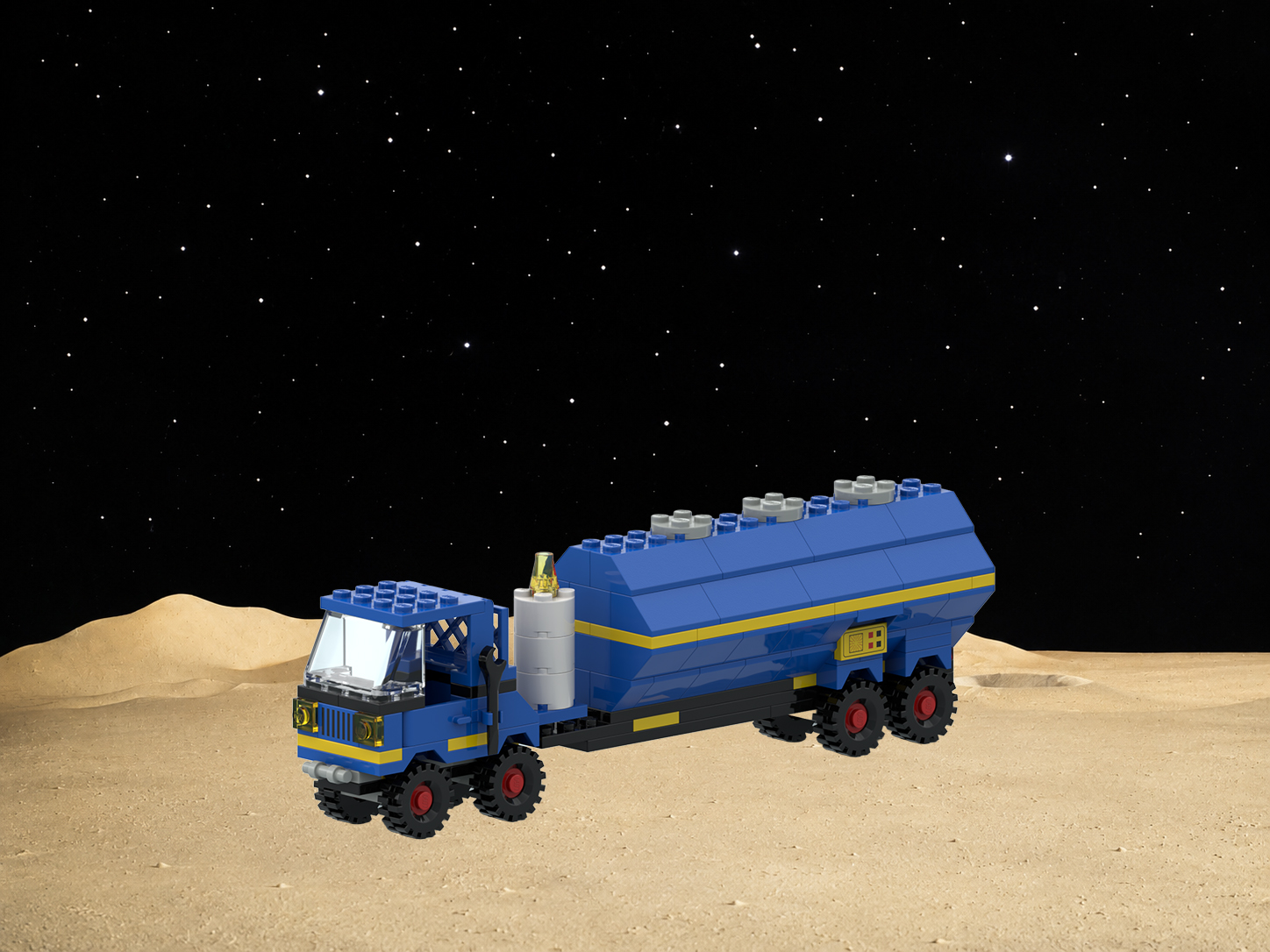 MOC Classic Space Tanker Truck 4-studs wide 90’s style