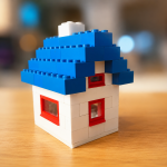 Town Gift Package : Small Blue Roof Town House